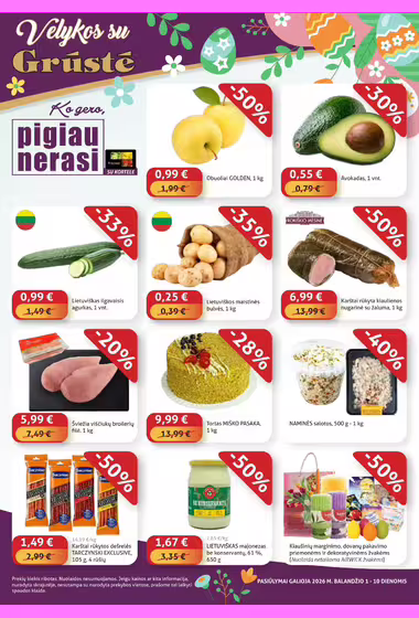 Grūstė akcijų leidinys (Galioja nuo 04-01 iki 04-10)